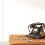 Een gezellige woonkamer met een vintage telefoon en tarot kaarten.