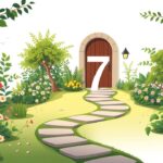 Een rustige tuin met een mysterieuze sfeer en een vleugje spiritualiteit.